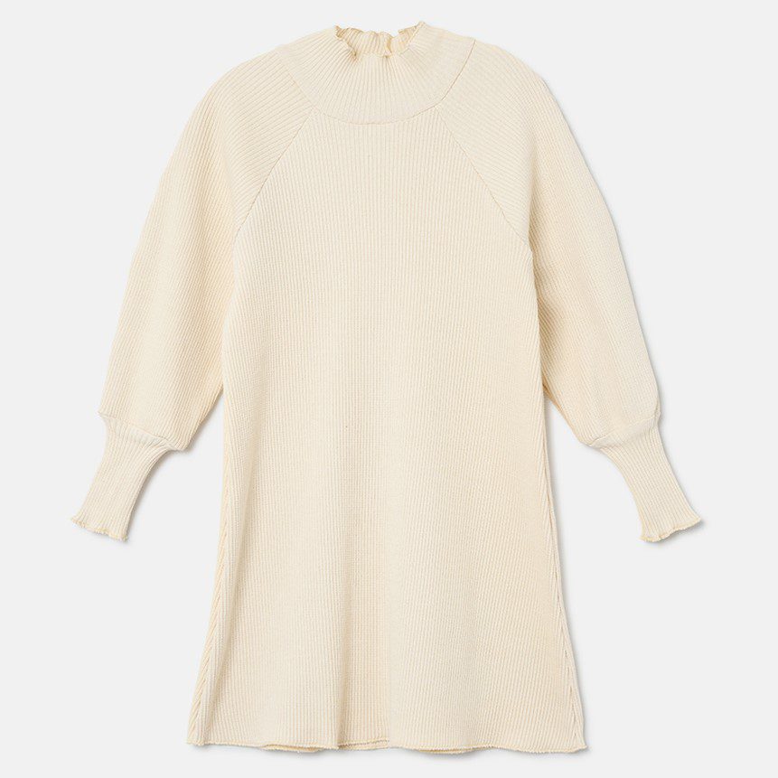 Soft Rib Dress | Stone