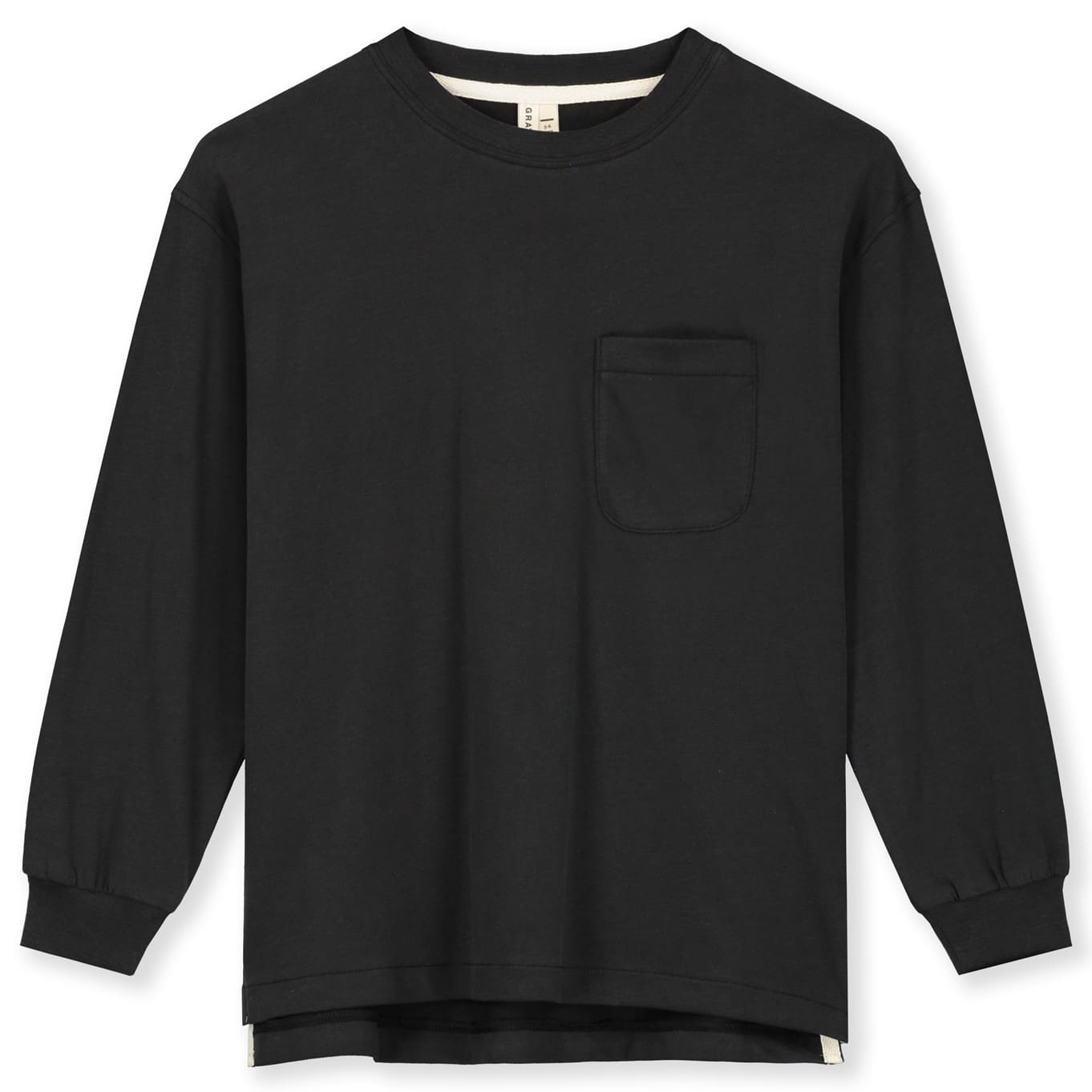 Oversized L/S Tee GOTS | Nearly Black