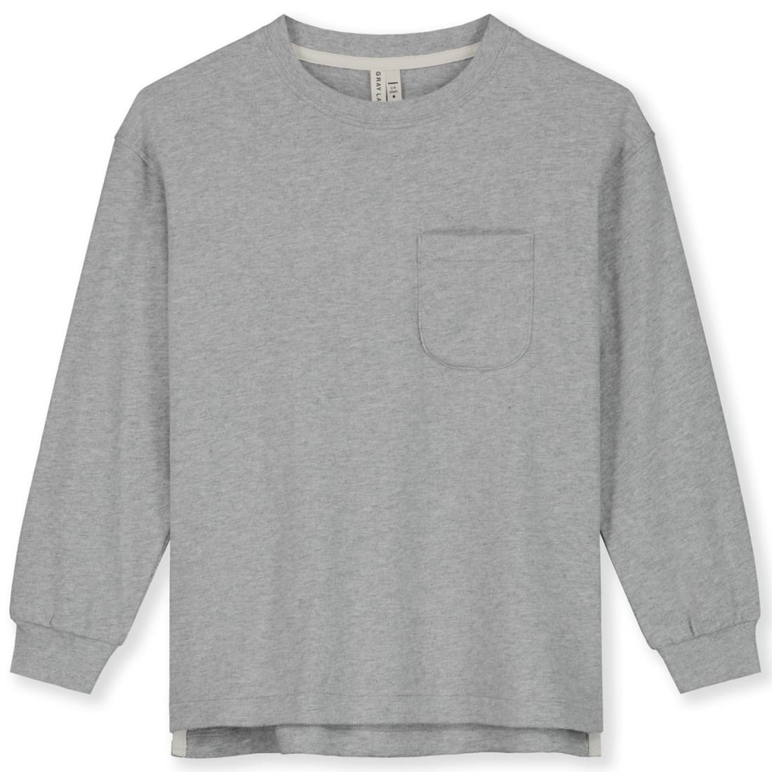 Oversized L/S Tee GOTS | Grey Melange