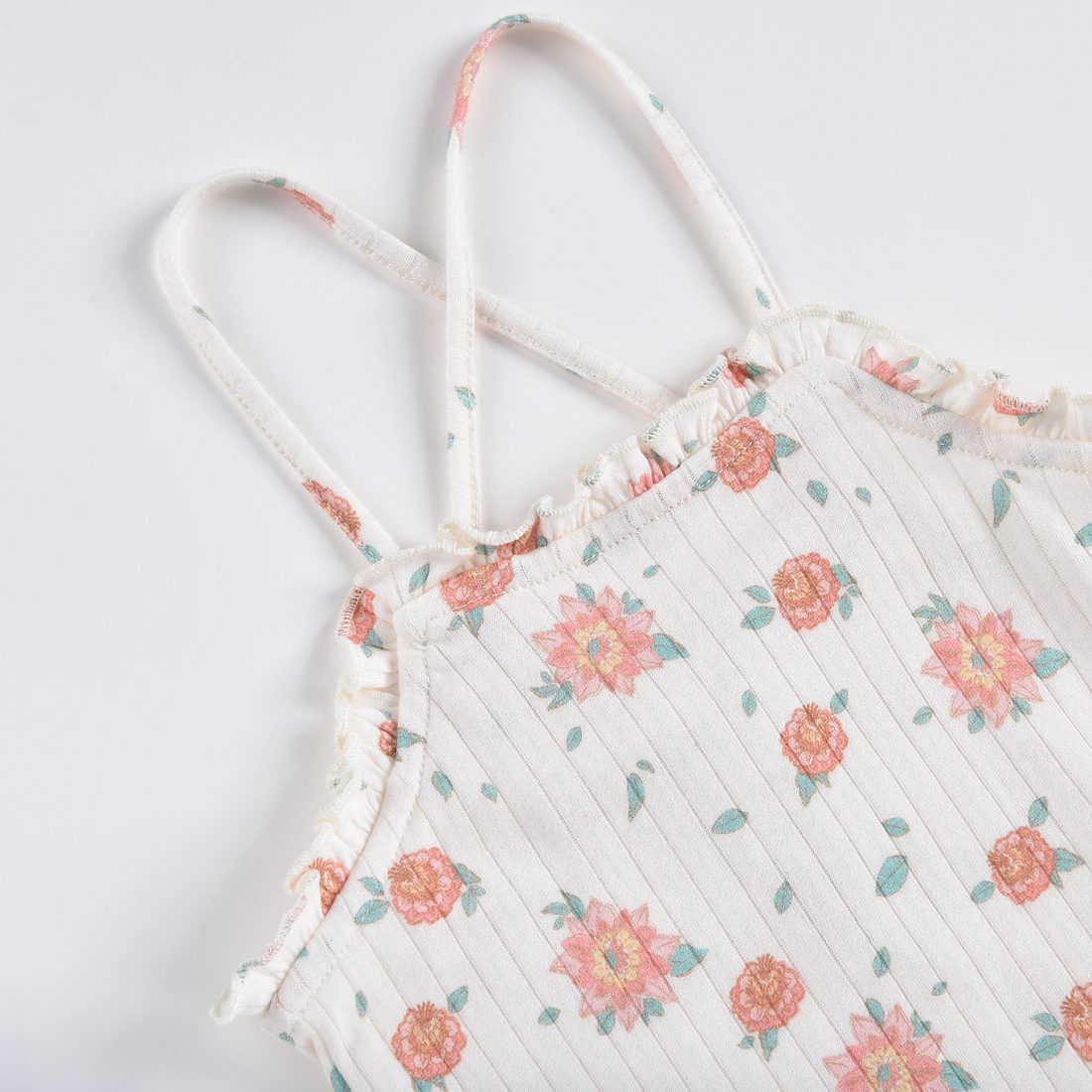 Tank Top Alasha & Bloomers Anchita | Off-White Flowers