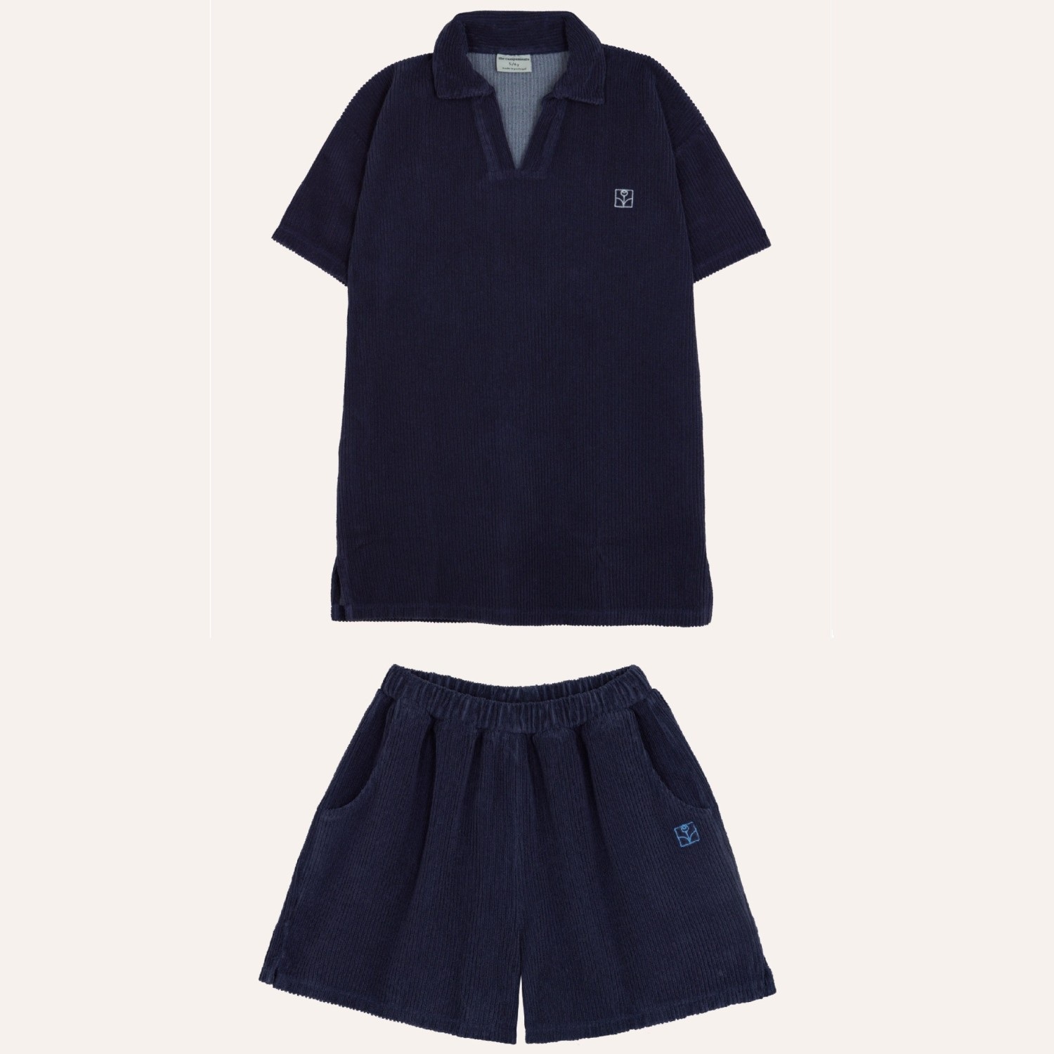 Blue Terry Polo & Shorts