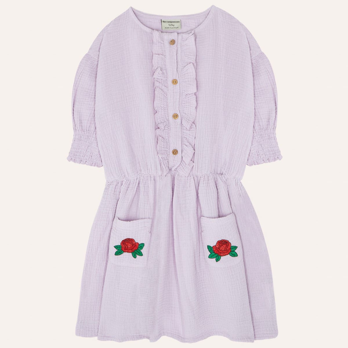 Flowers Embroidery Kids Dress