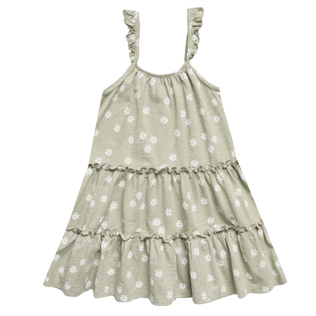 Tiered Jersey Dress | Sage Daisy Confetti