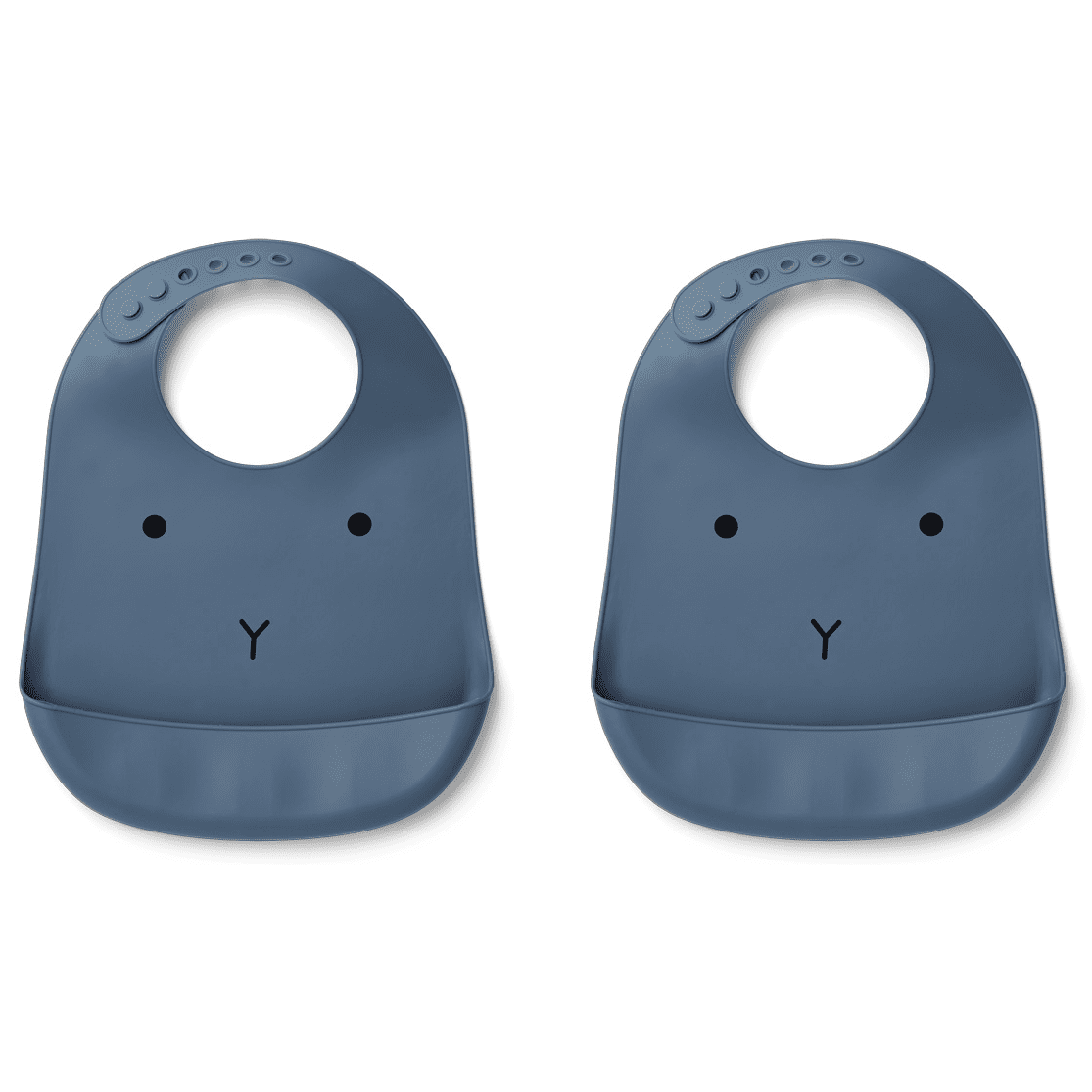 Tilda Silicone Bib 2 Pack | Rabbit Blue Wave