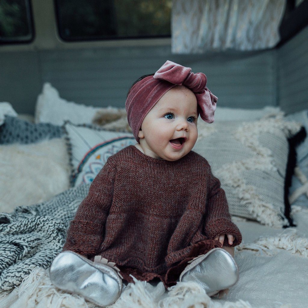 Top Knot Headband | Blush Crushed Velvet