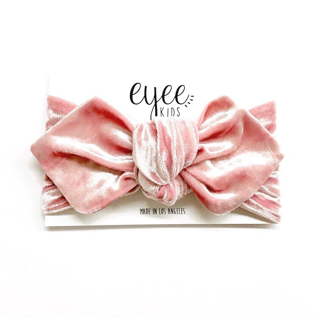 Top Knot Headband | Blush Crushed Velvet