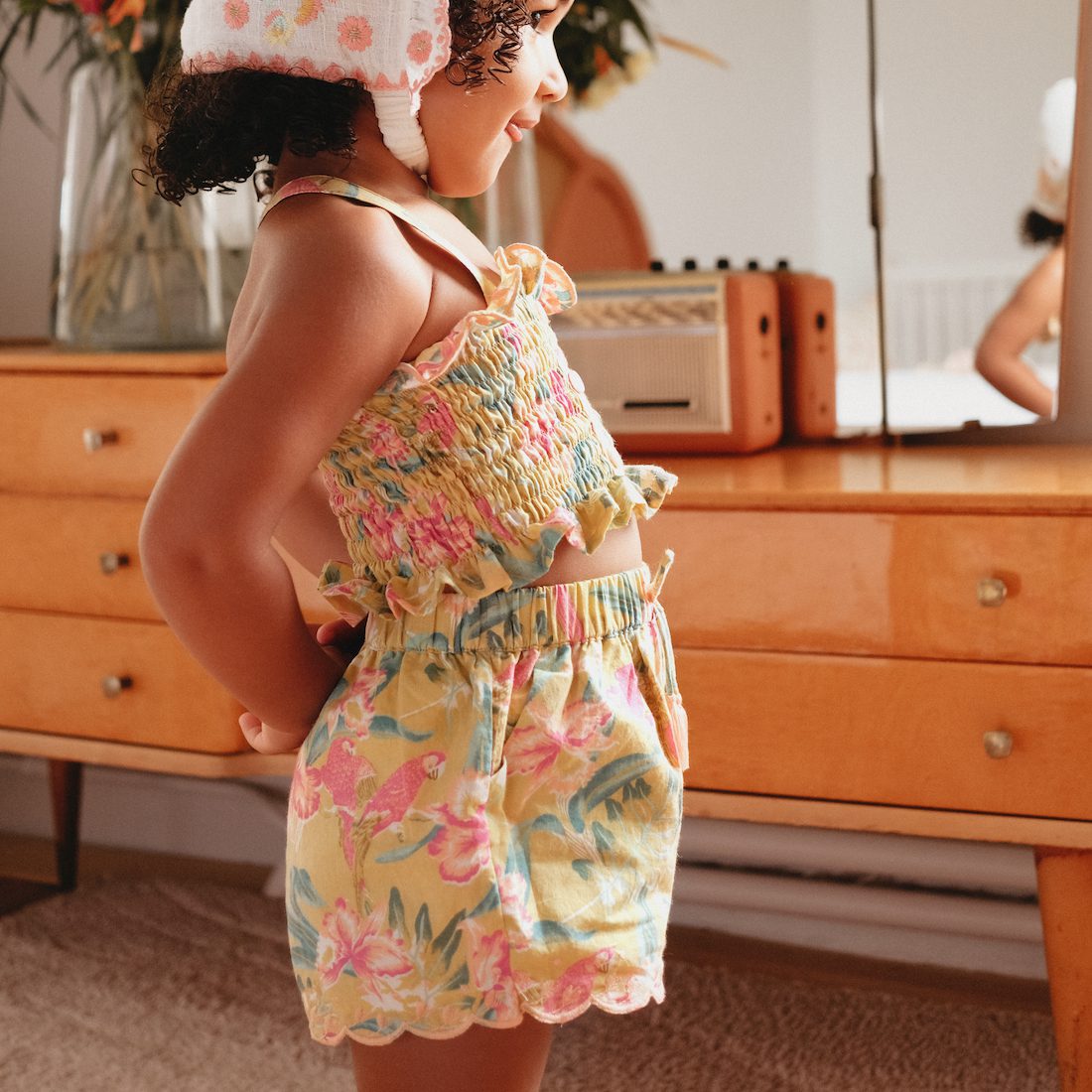 Top Malika Soft & Shorts Vallaloid | Soft Honey Parrots