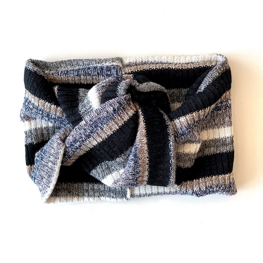 Twist Knot Turban | Multi Marled Stripe