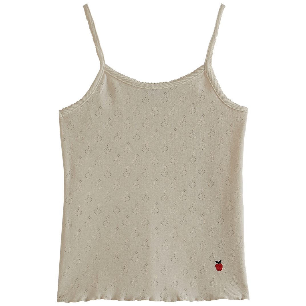 White Cotton Jersey & Modal Tank Top