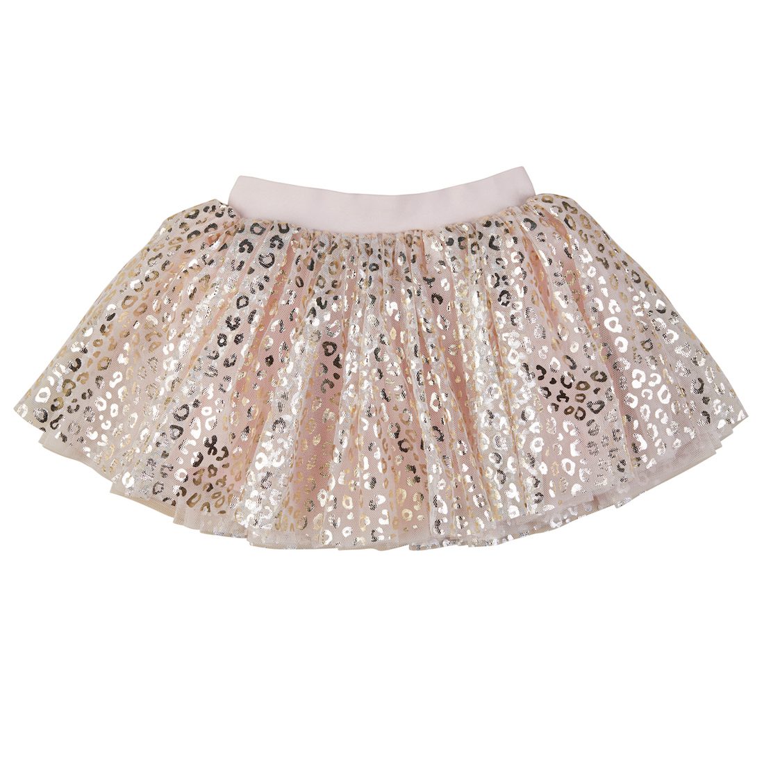 Unicorn Skater T-Shirt & Gold Animal Tulle Skirt