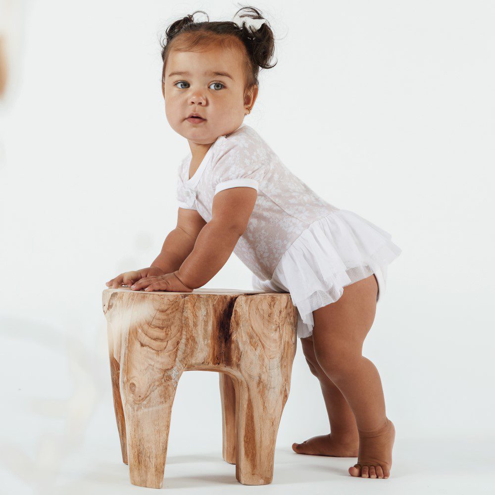 Pink Floral Tutu Onesie