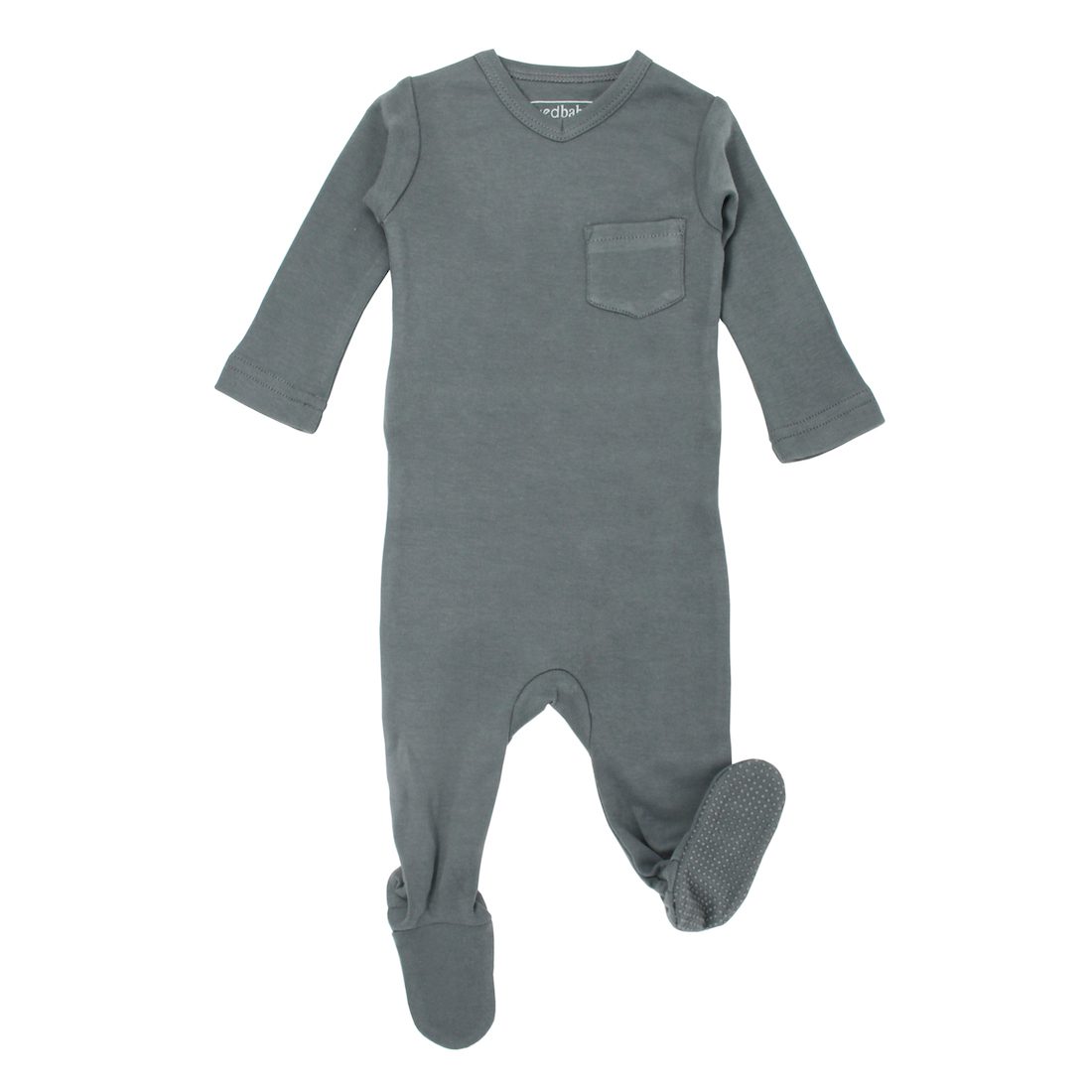 V-Neck Baby Footie | Moonstone