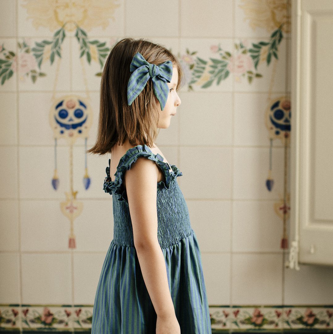 Valentina Bow | Nostalgia Green Stripes