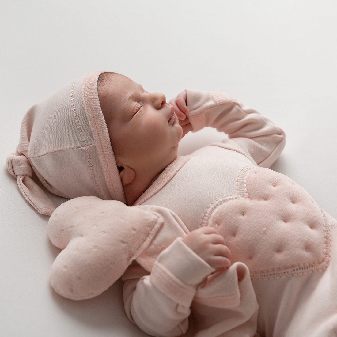 Velveteen Graphic Baby Footie | Blush