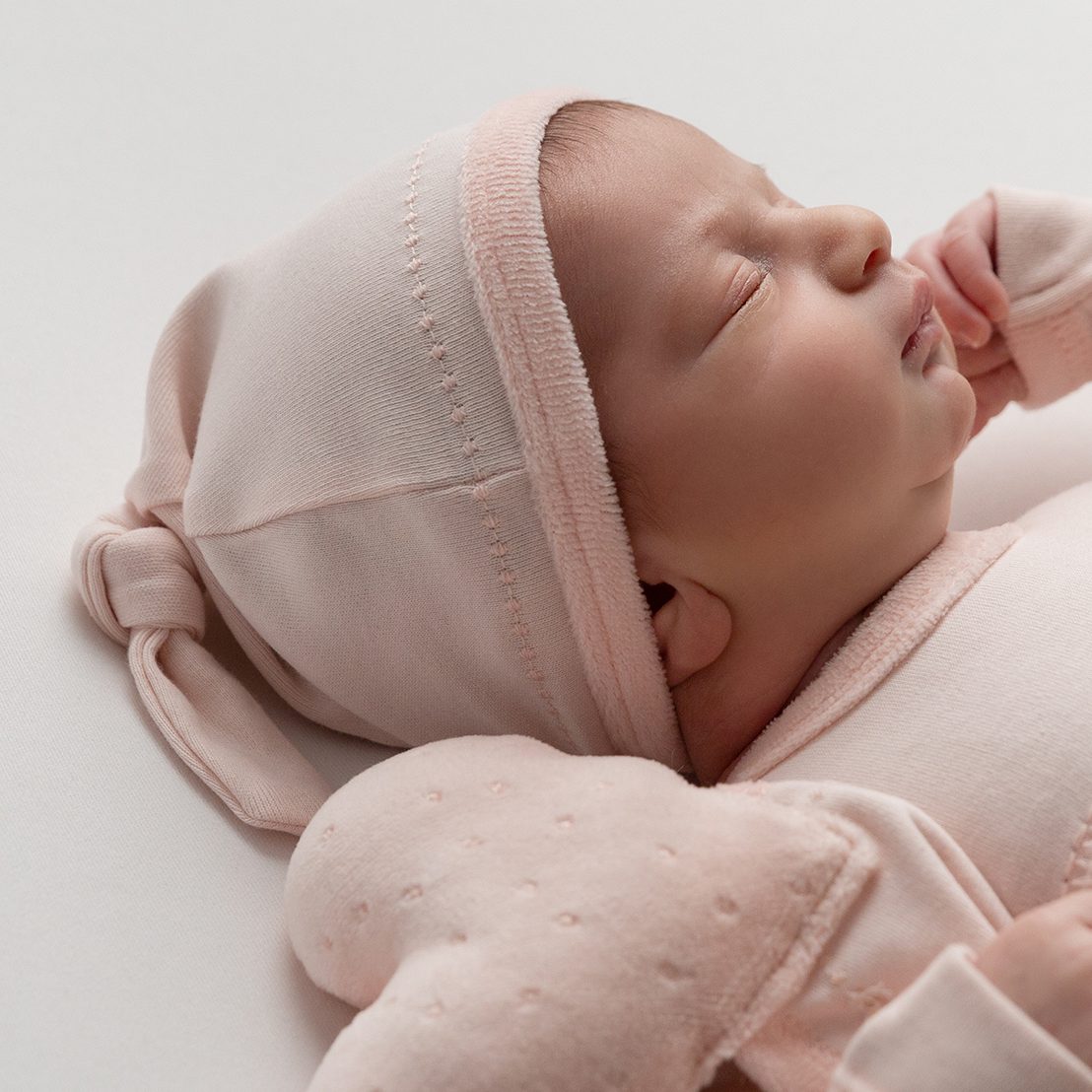 Velveteen Wrap Bodysuit & Buttoned Legging | Blush