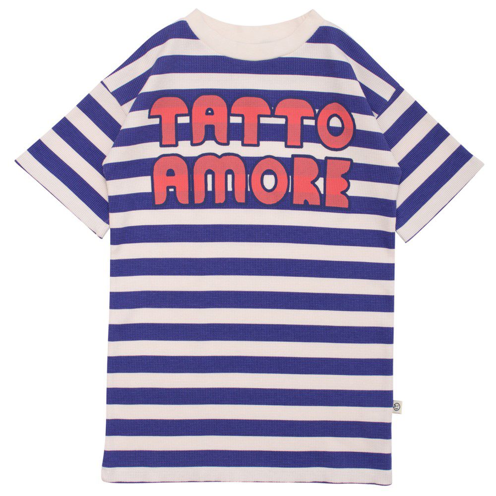 Box Tee Dress | Strong Blue Honeycomb Stripe