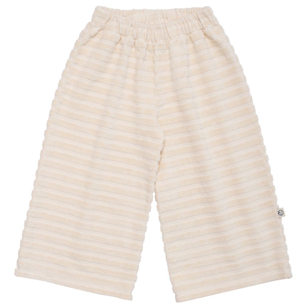 Wide Leg Pant | Chalk Terry Stripe
