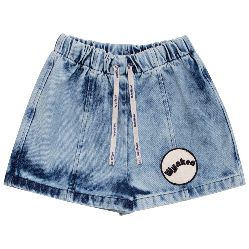 Drawcord Panel Short | Mottle Blue Denim
