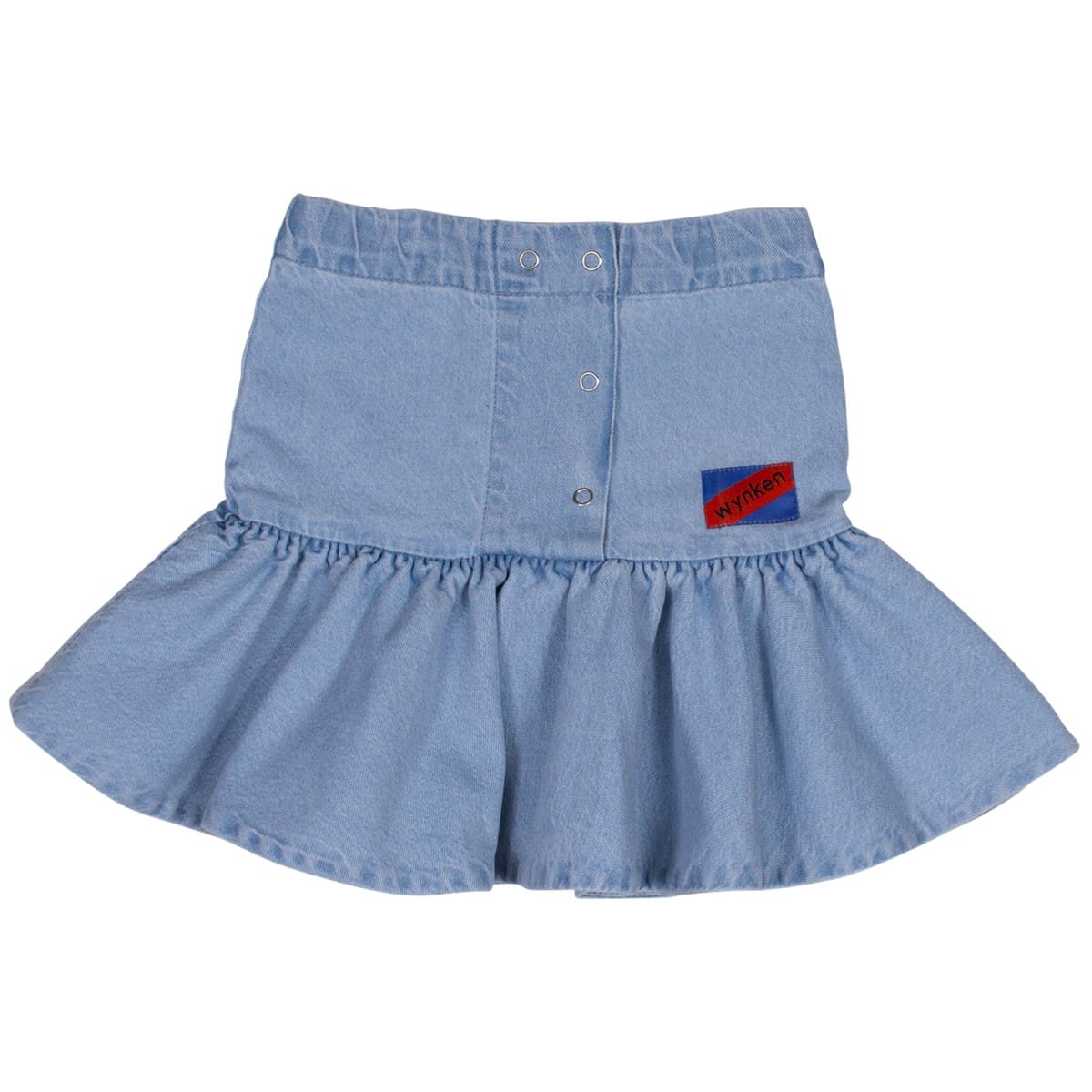Denim Puff Skirt | Pale Beach Wash