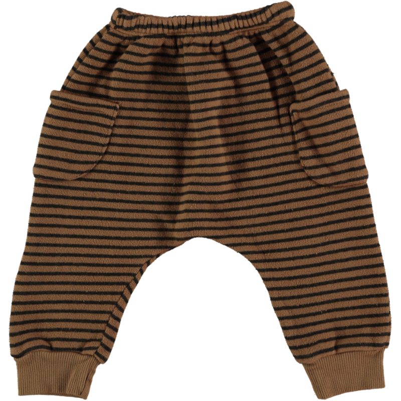 Warm Fleece Sweater & Striped Pants | Caramel