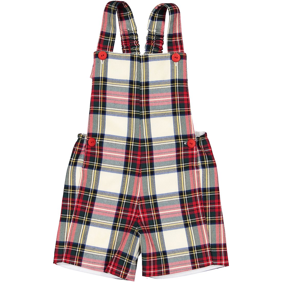 Classic Tartan Boy Overalls & Basic Shirt