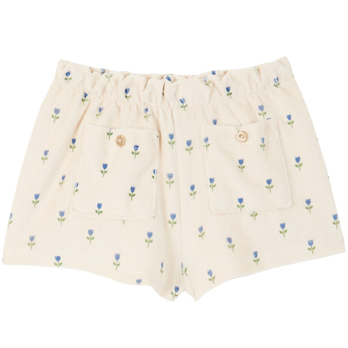 Terrycloth T-Shirt & Shorts | Ecru Tulips