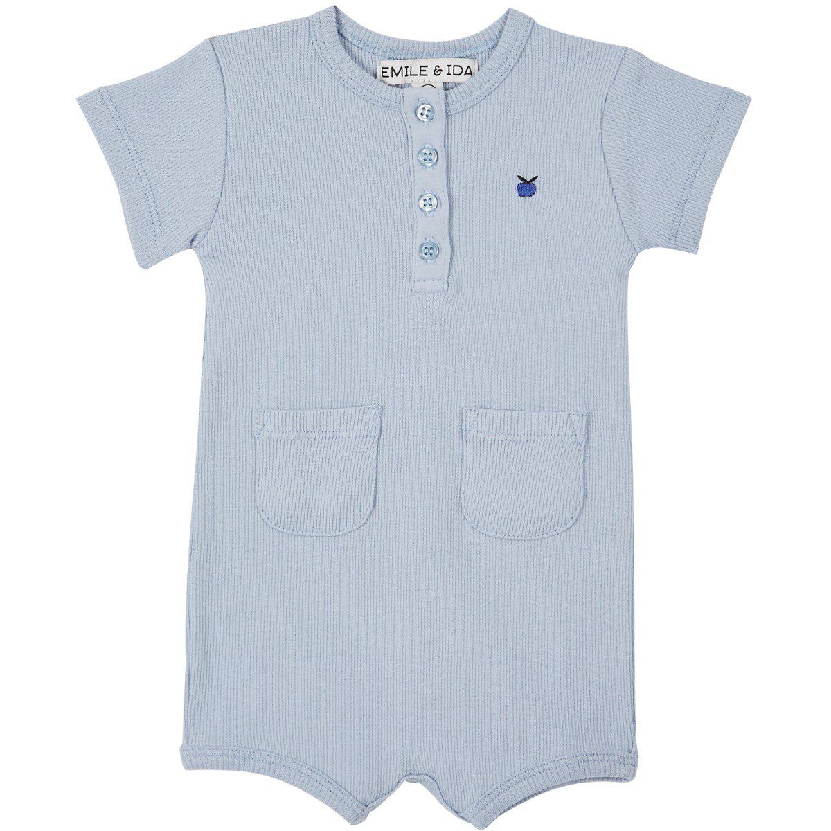 Light Blue Ribbed Overalls