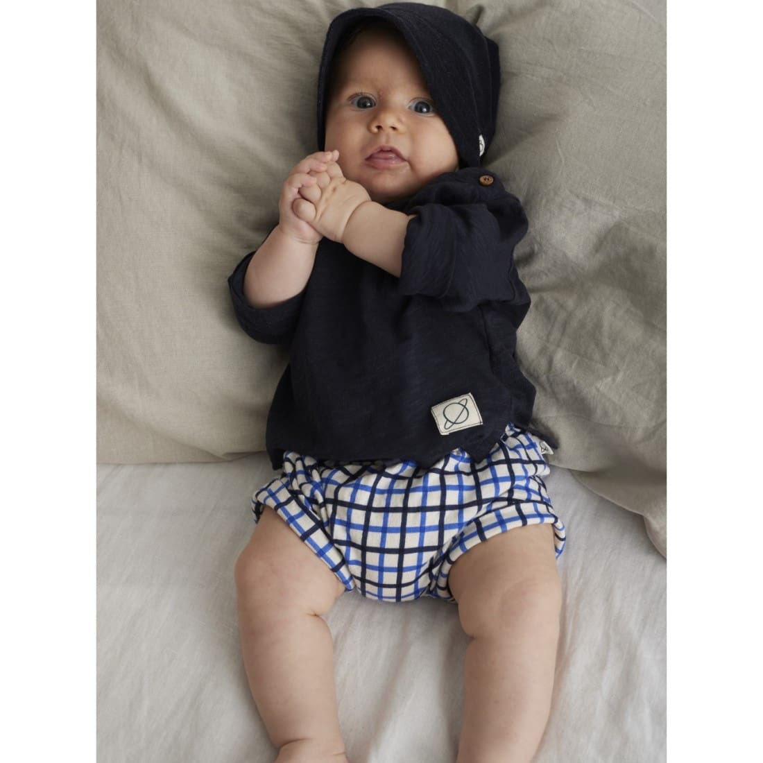 Skyler L/S Top & Mika Check Baby Shorts