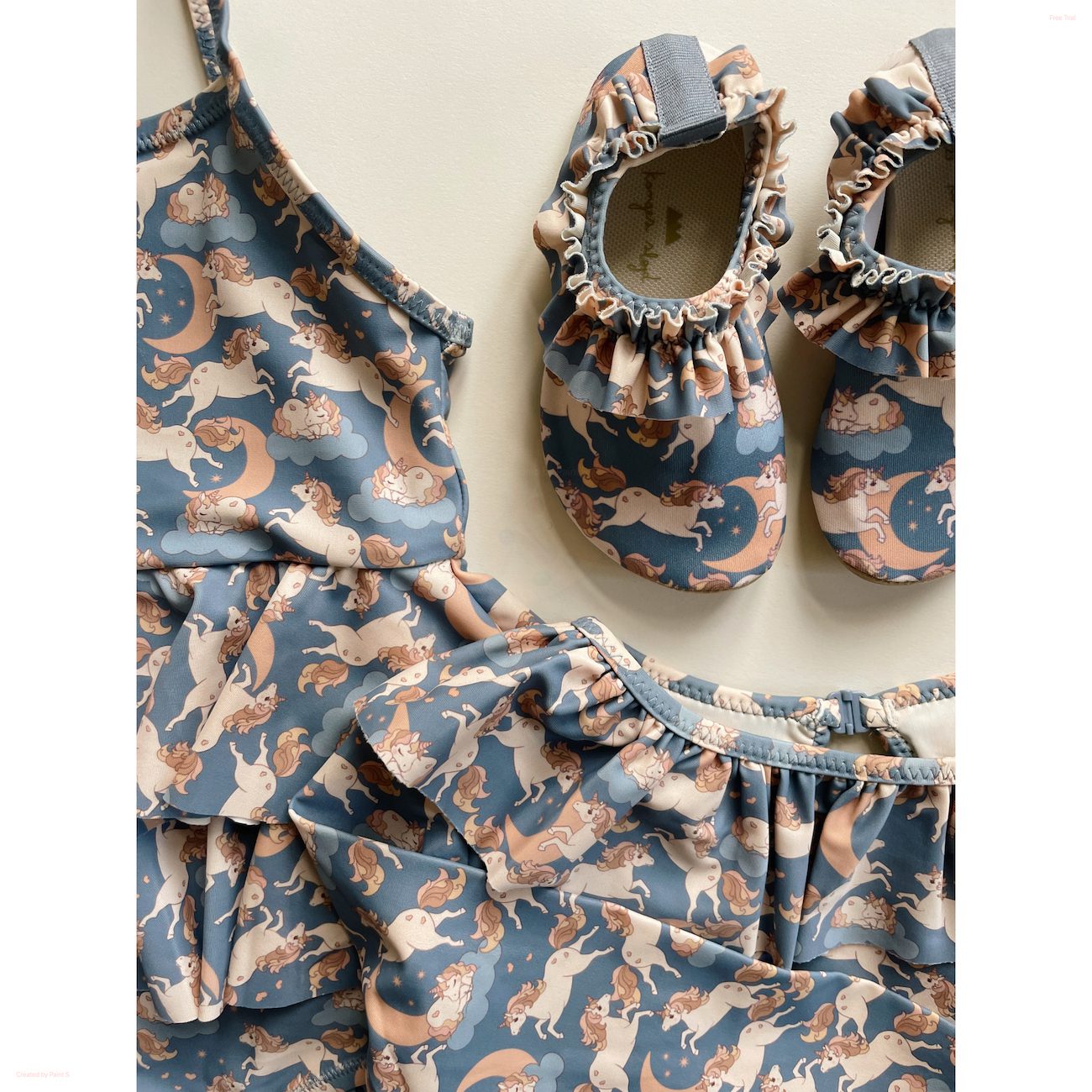 Manuca Frill Swim Shoes | Unicorn Blue