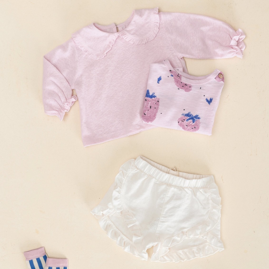 Baby Top & Shorts W/ Ruffles Set