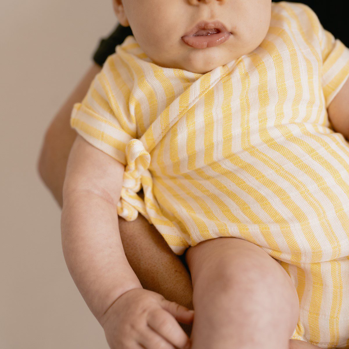 Nuage Romper | Yellow Stripe