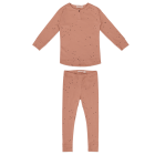 Rib Henley Top & Leggings | Warming Peach