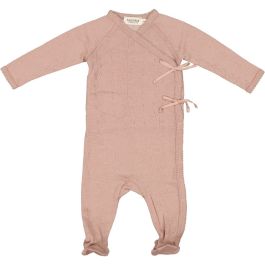 Rubetta Wool Pointelle Romper | Burnt Rose