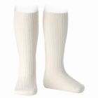 Merino Wool Blend Rib Socks | Beige 913
