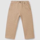 Herringbone kKnit Pants Dark Beige