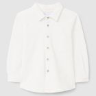 Piqué Shirt With Pocket Off White