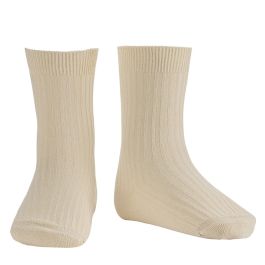2052/4 Modal Rib Short Socks | Linen 304
