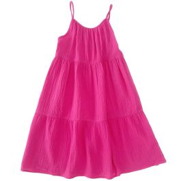 24142 Crinkle Summerdress | Bright Pink