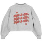 Crop Heart Sweater | Light Mixed Grey