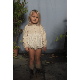 Romper Suit W/ Guipure Neckline