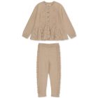 Cabby Frill Cardigan & Knit Pants | Almond Milk