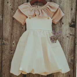 Light Brown Addie Top & Soft Powder Valeia Dress