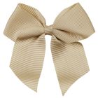 Hair Clip W/ Grossgrain Bow | Linen 304