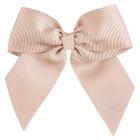 Hair Clip W/ Grossgrain Bow | Nude 674