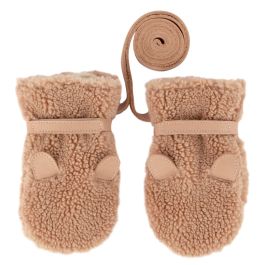 Richy Mittens | Teddy Bear | Light Maple Curly Faux Fur