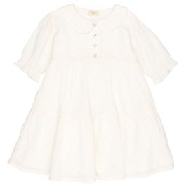 Lurex Plumeti Dress | Talc