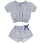 Gingham Top & Shorts | Blue Stone