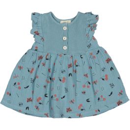 Combi Dress Waffle + Printed Bambula Sea Green