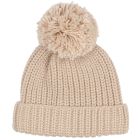 Pom Pom Soft Knit Hat | Natural