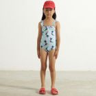 Tangram Swimsuit | Pastel Blue